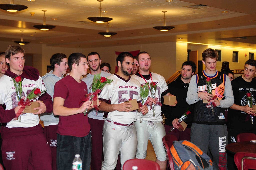 Westford Academy's Football Players and Cheerleaders Get Ready For