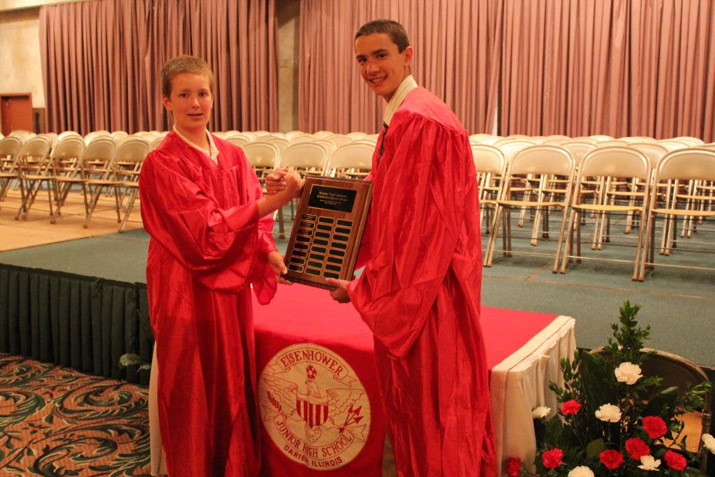 Community Service Award Honors Two Eighth-Grade Boys