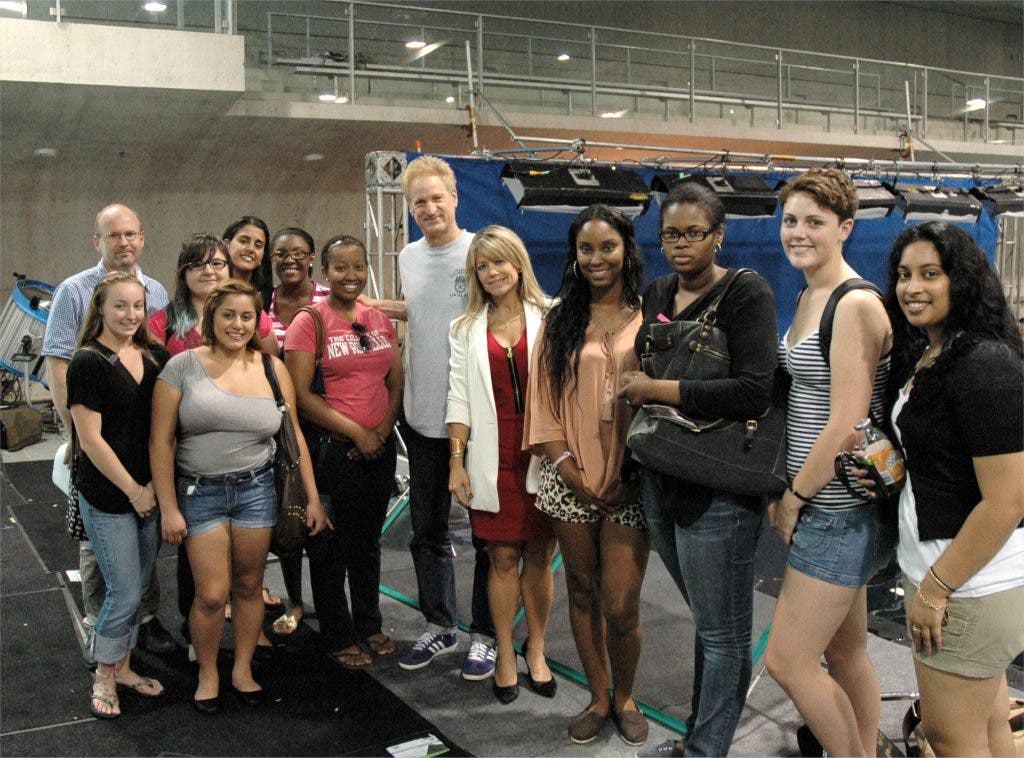 Movie Scene Filmed Tuesday at the College of New Rochelle New