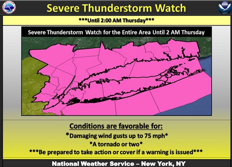 Long Island Weather More Than 39,000 Power Outages, Severe