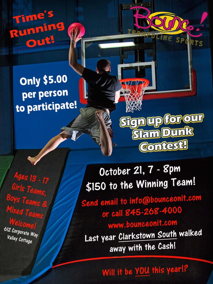 Bounce Trampoline Sports To Host Second Slam Dunk Basketball