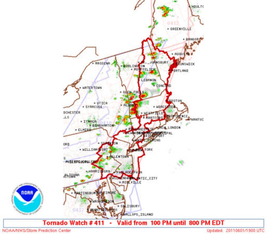 Tornado Watch in Effect for Union County | New Providence, NJ Patch
