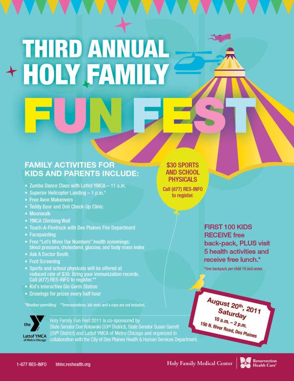 Holy Family Medical Center's 3rd Annual Family Fun Fest Invites Des