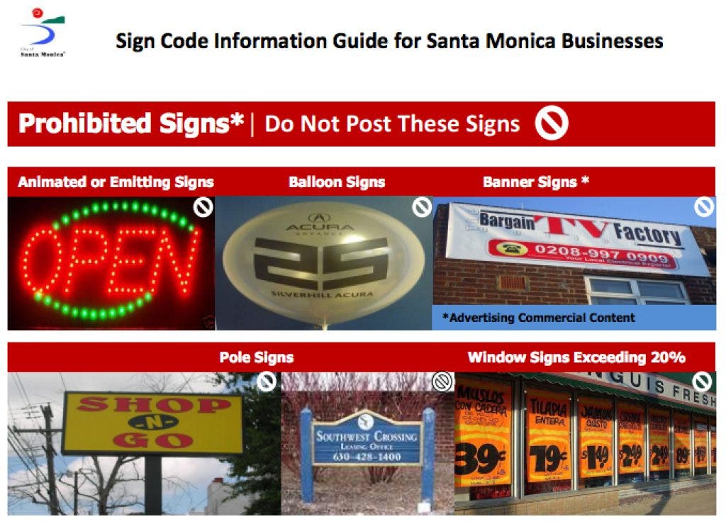Santa Monica Urging Businesses to Follow Sign Code | Santa Monica, CA Patch