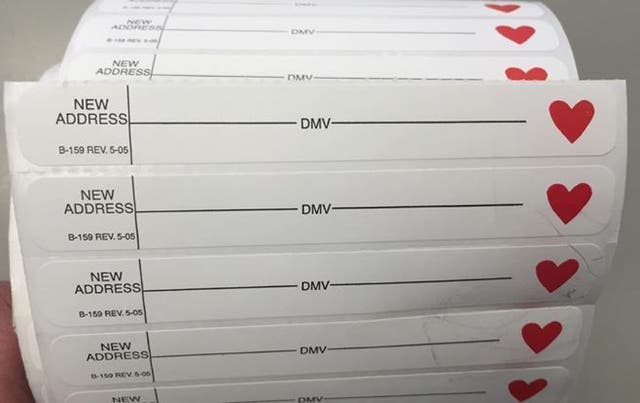Change of Address Stickers for DMV Available at Waterford PD ...