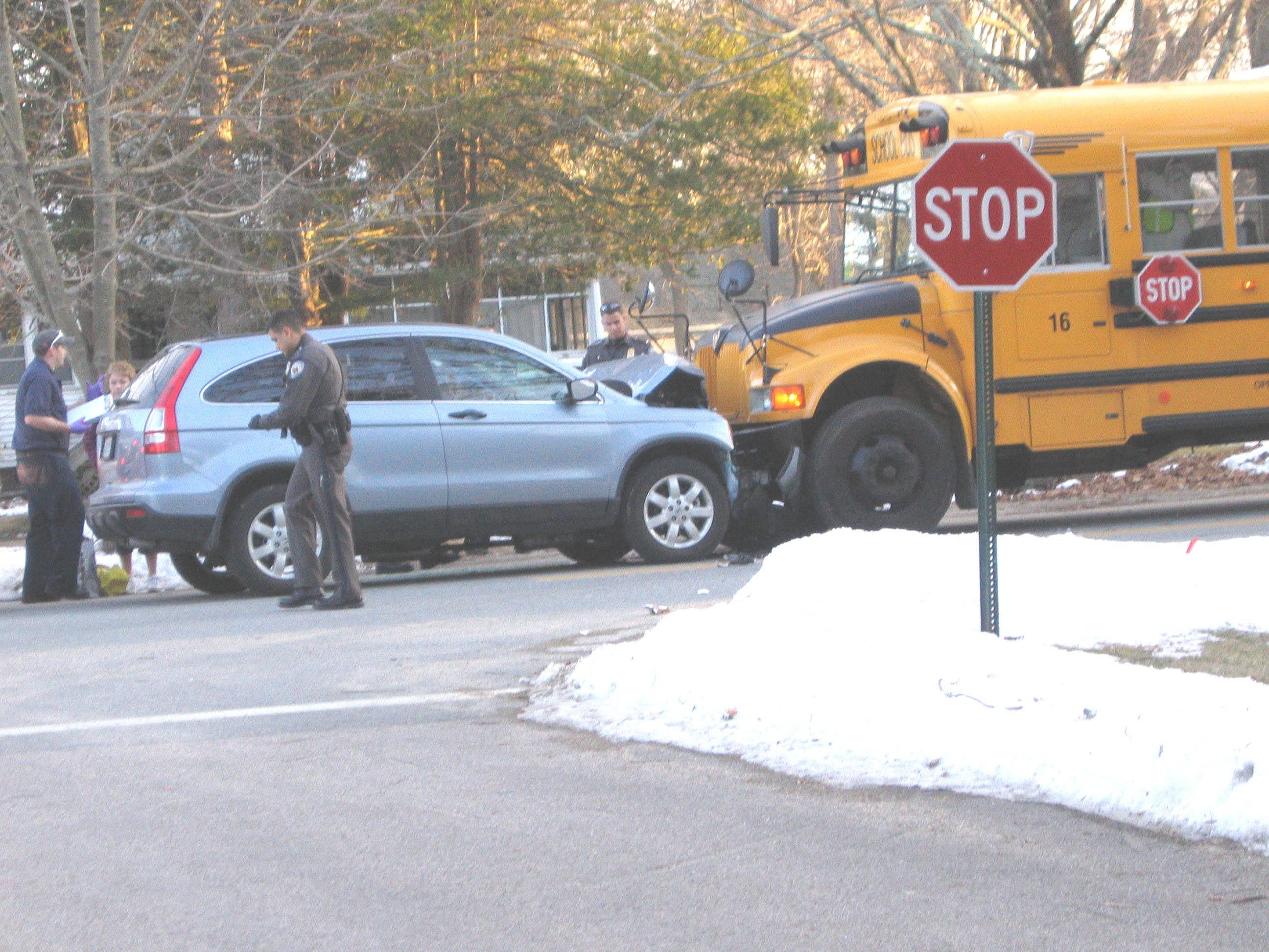 Children Safe After Car Collides with School Bus | North Kingstown, RI ...