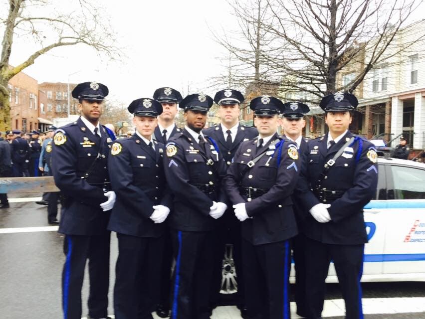 Police from AA County Attend Ambushed NYPD Officer's Funeral Odenton