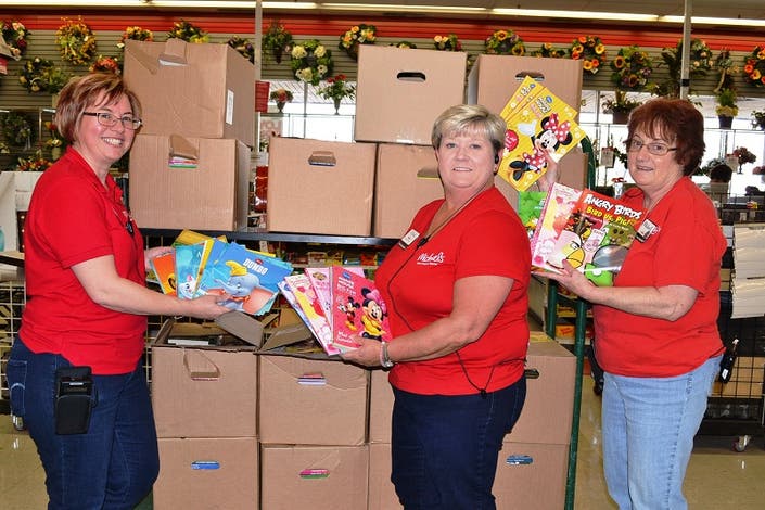 Michaels Gives  put up to to the Community by Donating Books for  