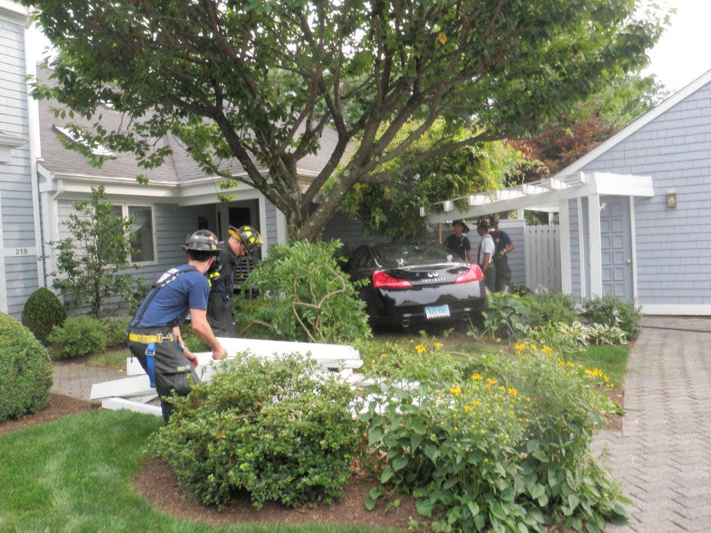 Car Crashes into Westport Condos | Westport, CT Patch
