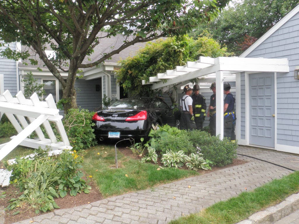 Car Crashes into Westport Condos | Westport, CT Patch