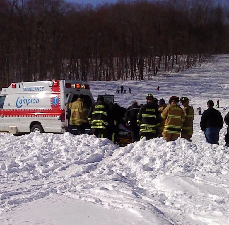 Ambulance Takes Cheshire Girl to Hospital after Sledding Accident
