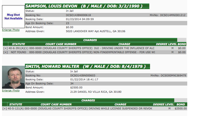 Douglas County Sheriff's Arrests: DUI, Battery, Family Violence ...