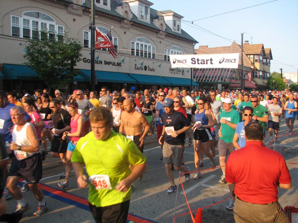 Runners Sprint Across Media 5 Mile Race Finish Line Media PA Patch
