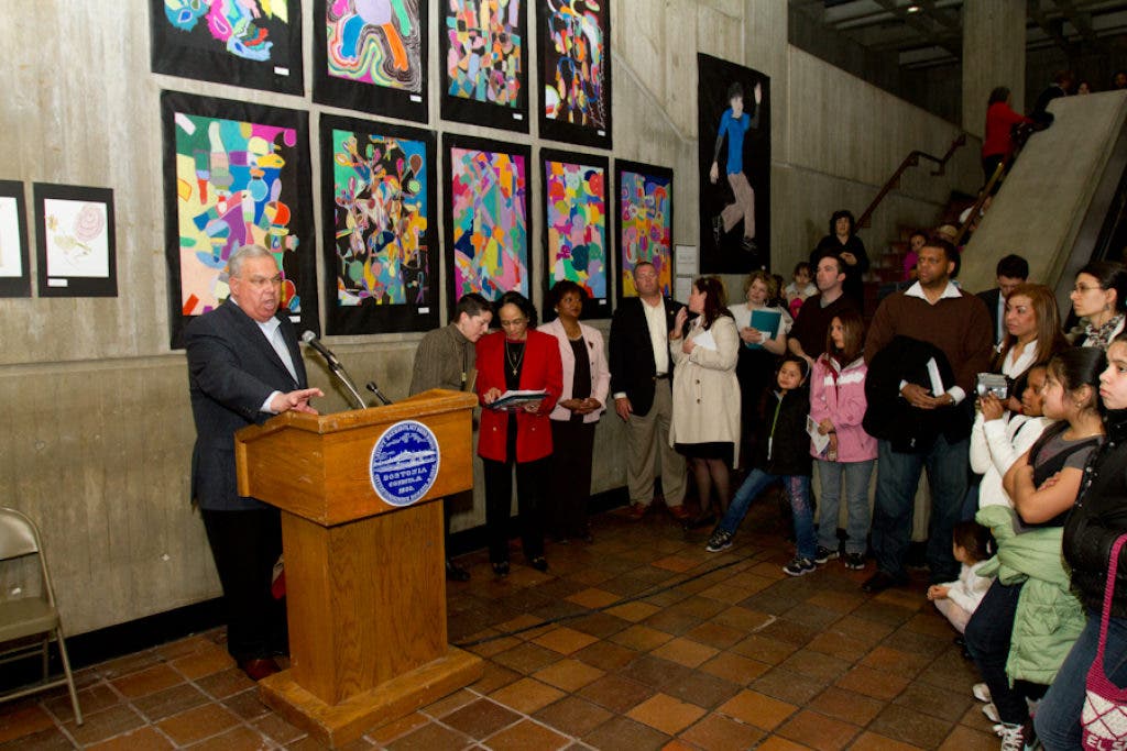 Patrick Lyndon School Students' Artwork Unveiled at Boston City Hall