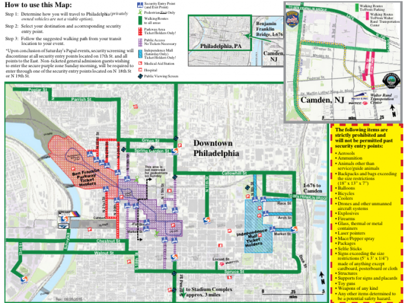 Secret Service Releases Official Pope Visit Map | Cinnaminson, NJ Patch
