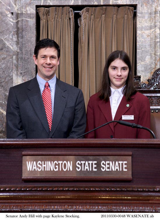 Kaylene Stocker Sen. Hill Sponsors Kaylene Stocking as Senate Page | Woodinville, WA Patch