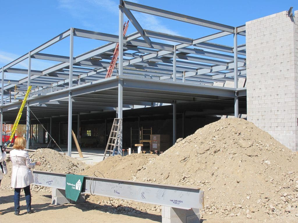 Workers Install Final Beam at Neighborhood Club Grosse Pointe, MI Patch