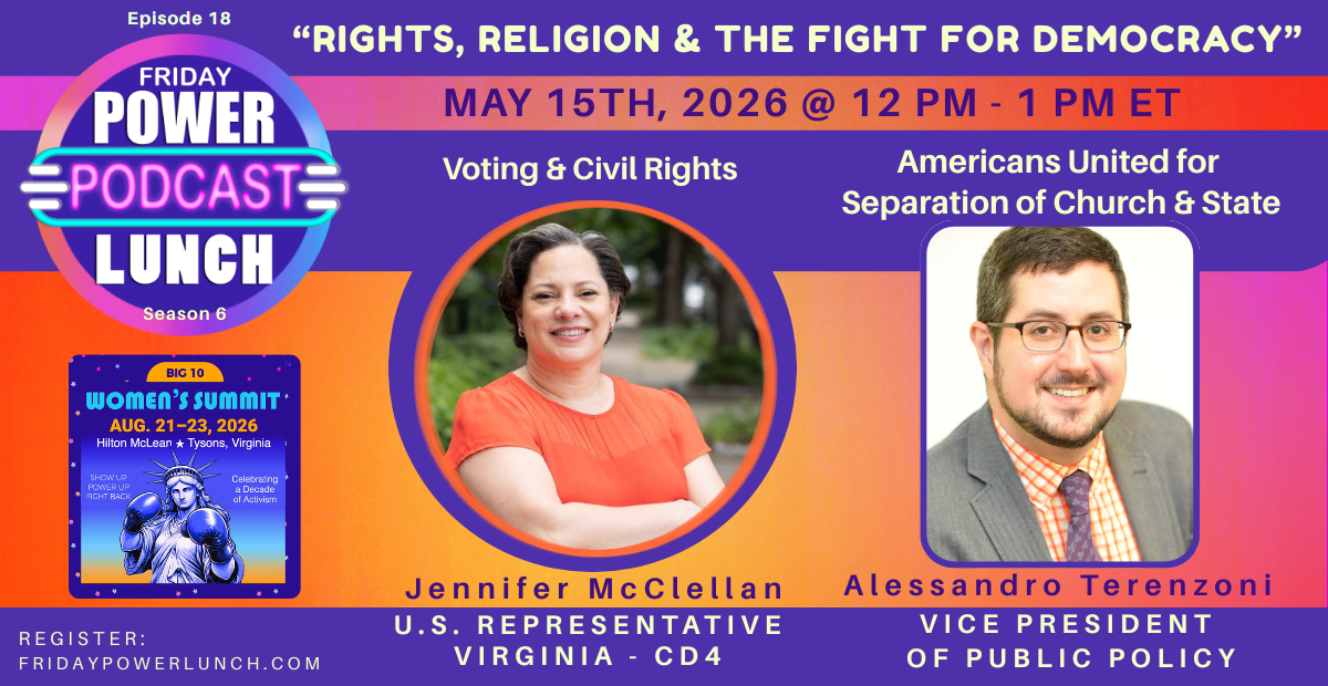 Friday Power Lunch - Rights, Religion & the Fight for Democracy