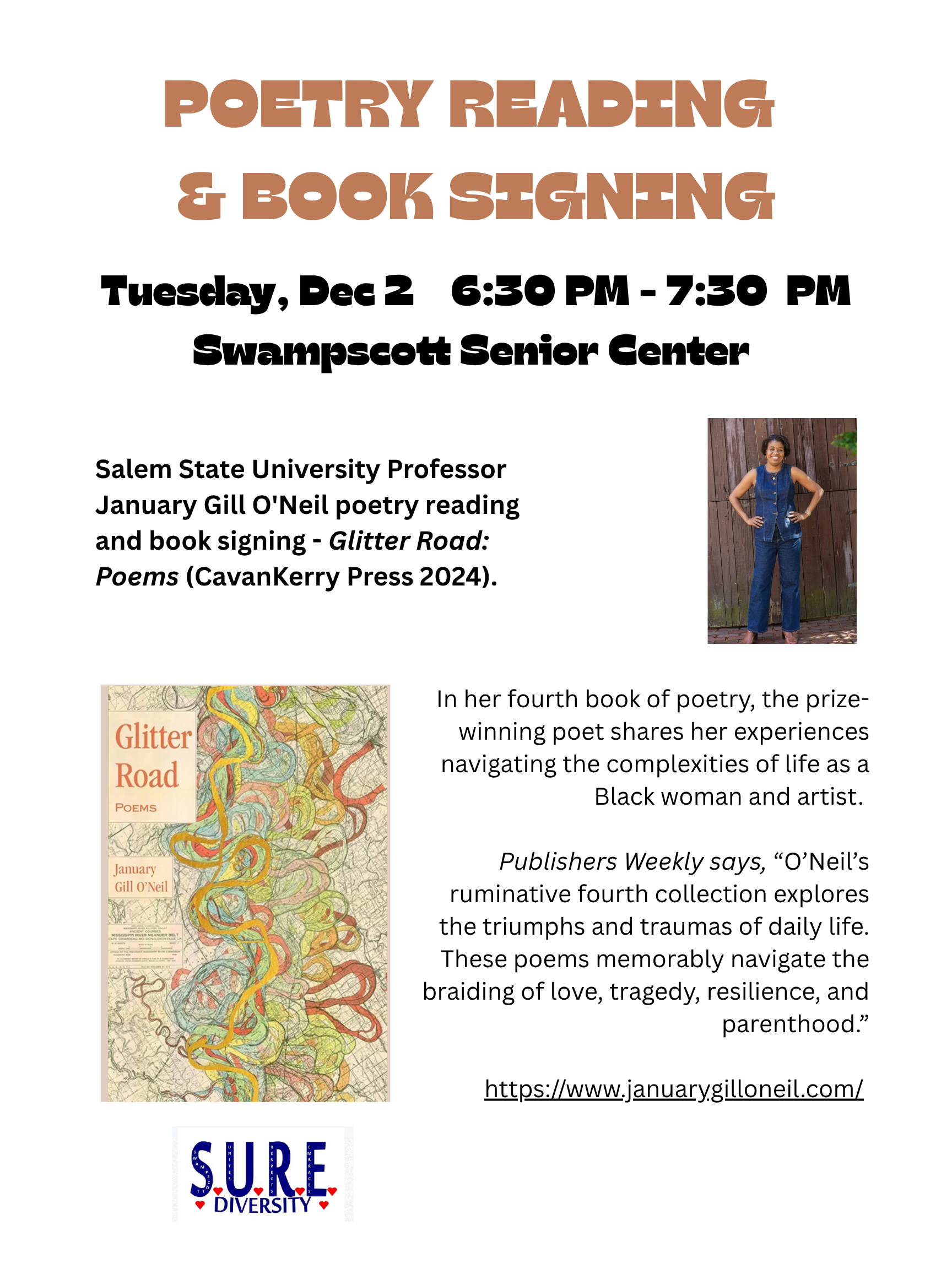 Poetry Reading and Book Signing-Glitter Road by January O'Neill