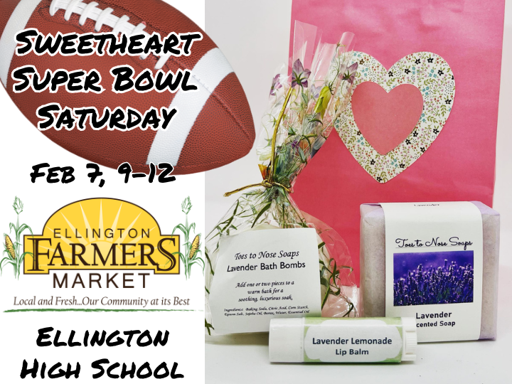 Sweetheart Super Bowl Saturday at the Ellington Winter Farmers Market