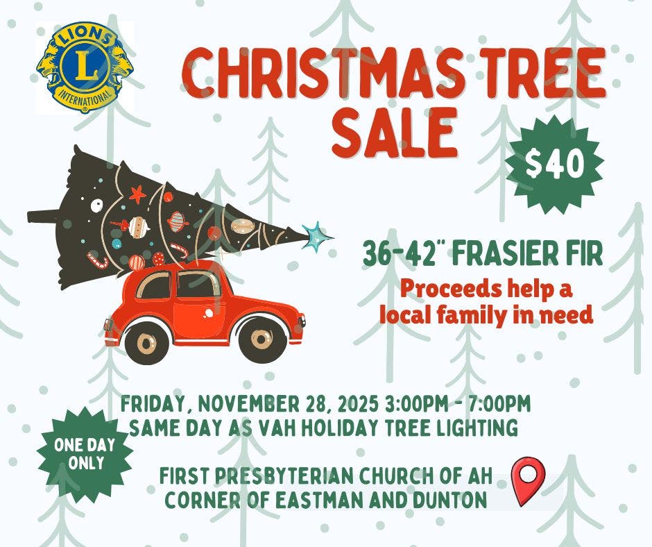 AH Lions Club Christmas Tree Sale