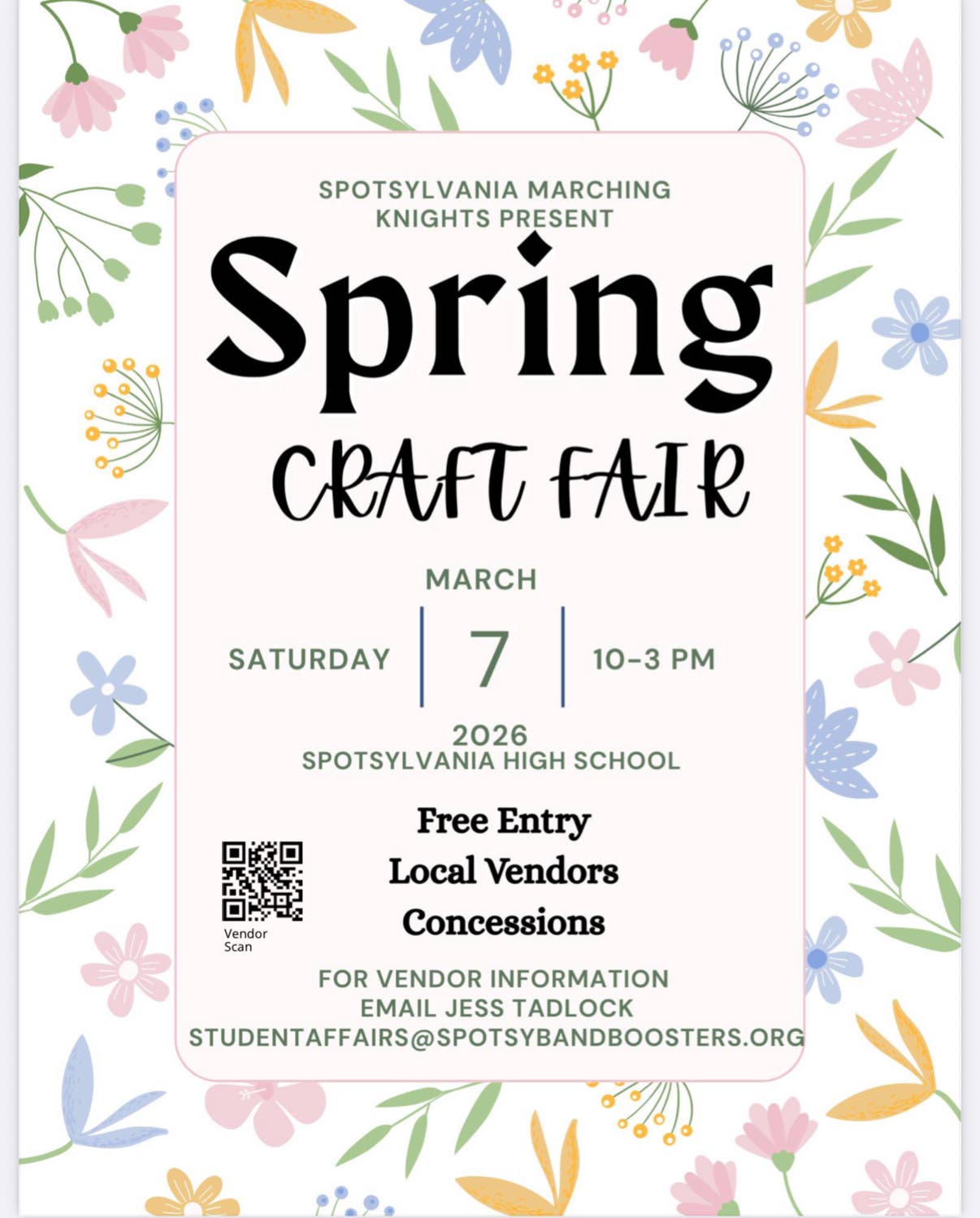 Spotsylvania Marching Knights Craft Show
