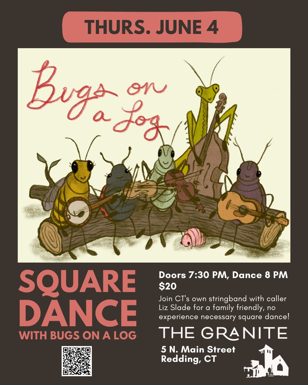 Square Dance with Bugs on a Log 