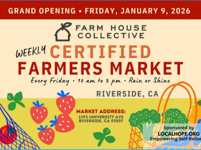  NEW CERTIFIED FARMERS MARKET WILL CELEBRATE GRAND OPENING  on JANUARY 9 at FARM HOUSE COLLECTIVE