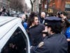 Police detain Emir Balat after he attempted to detonate an improvised explosive device during a counterprotest against far right influencer Jake Lang staging an anti-Islam protest outside Gracie Mansion.