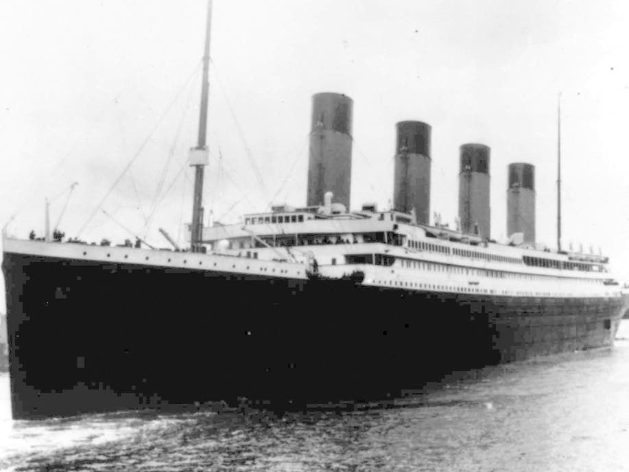 The Titanic leaves Southampton, England, April 10, 1912, on her maiden voyage.