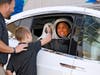 SpaceX Crew5 astronaut NASA astronaut Nicole Mann, right, talks to family members Wednesday before heading to Launch Pad 39-A at the Kennedy Space Center in Cape Canaveral for a mission to the International Space Station.