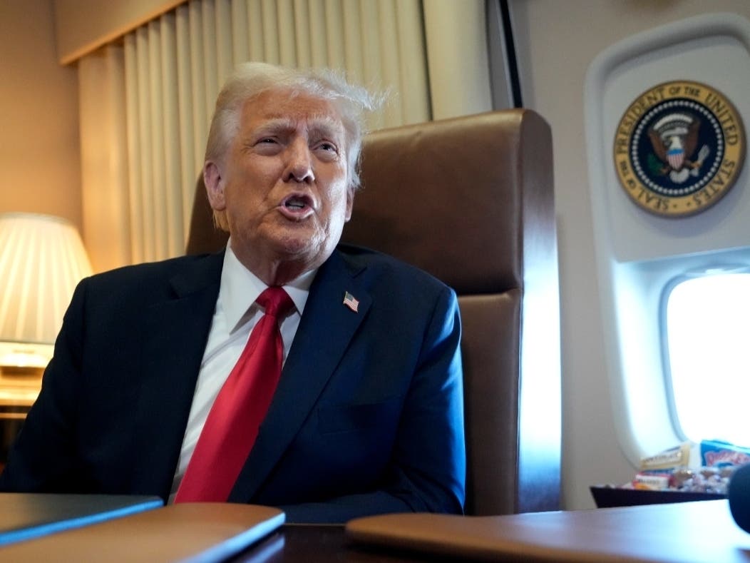 A group of 12 Essex County municipalities and 36 community organizations that received a total of about $5.7 million in federal grants on Feb. 4, 2025. Above, President Donald Trump speaks to reporters aboard Air Force One on Feb. 9.