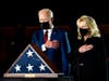 President Joe Biden and first lady Jill Biden pay their respects to the late U.S. Capitol Police officer Brian Sicknick at 10 p.m. Tuesday.