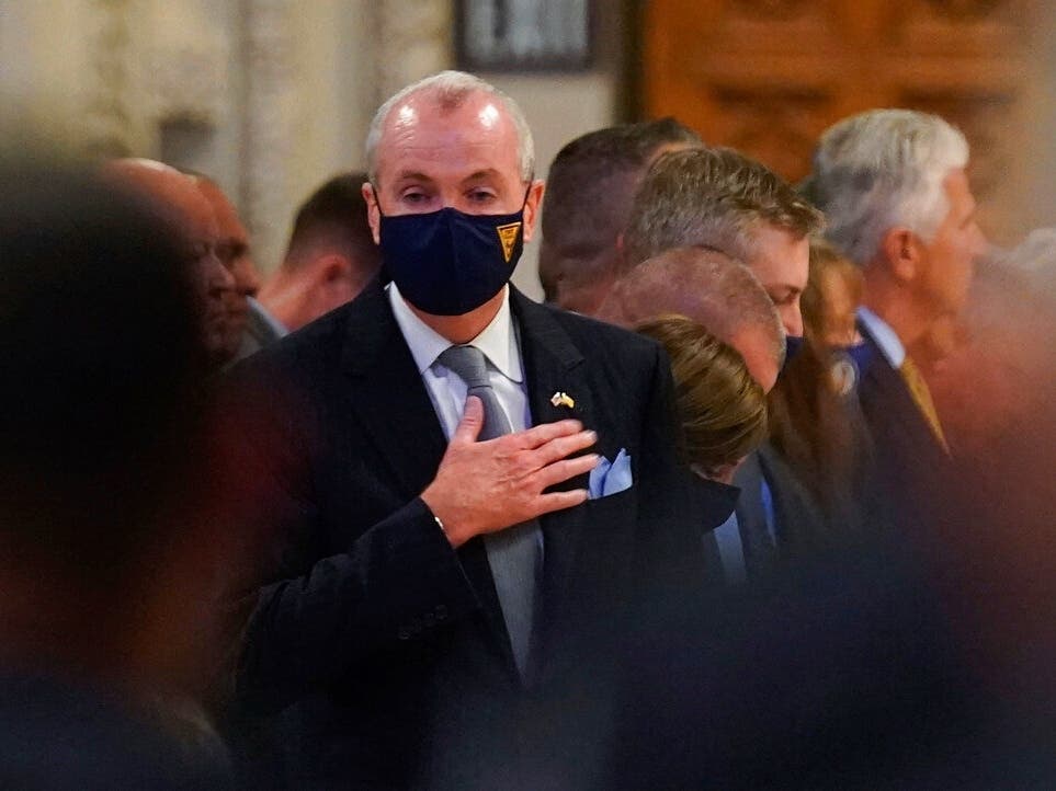 Gov. Phil Murphy at the Blue Mass for law enforcement in November 2021.
