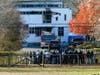 The mansion at Willow Brook Road in Colts Neck immediately after the fire. The body of Keith Caneiro was found on the home's front lawn, and the bodies of his wife Jennifer Caneiro and their children Jesse, 11, and Sophia 8, were found inside.