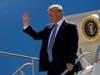 President Donald Trump arrives at Marine Corps Air Station Miramar to attend a fundraiser and visit a section of the border wall, Wednesday, Sept. 18, 2019, in San Diego.