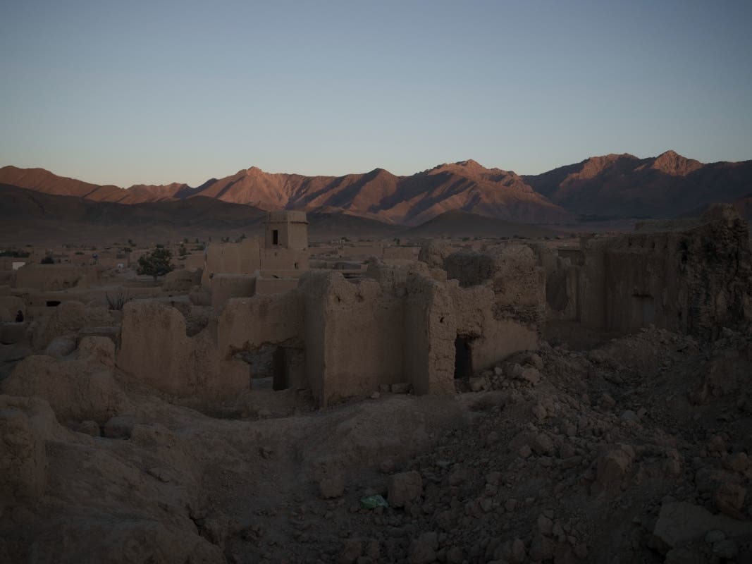 Ruins of homes destroyed during war are seen in Salar village, Wardak province, Afghanistan, Tuesday, Oct. 12, 2021. 