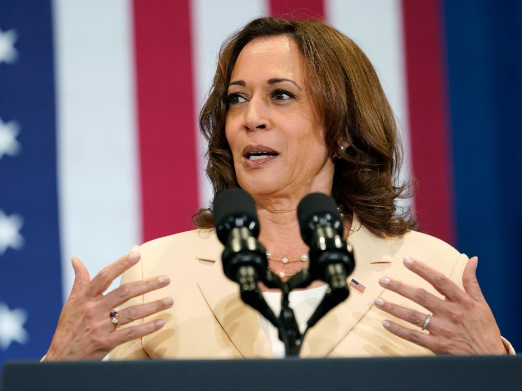 Vice President Kamala Harris speaks at Florida International University, Monday, Aug. 1, 2022, in Miami. Harris is attending climate resilience events in Miami.