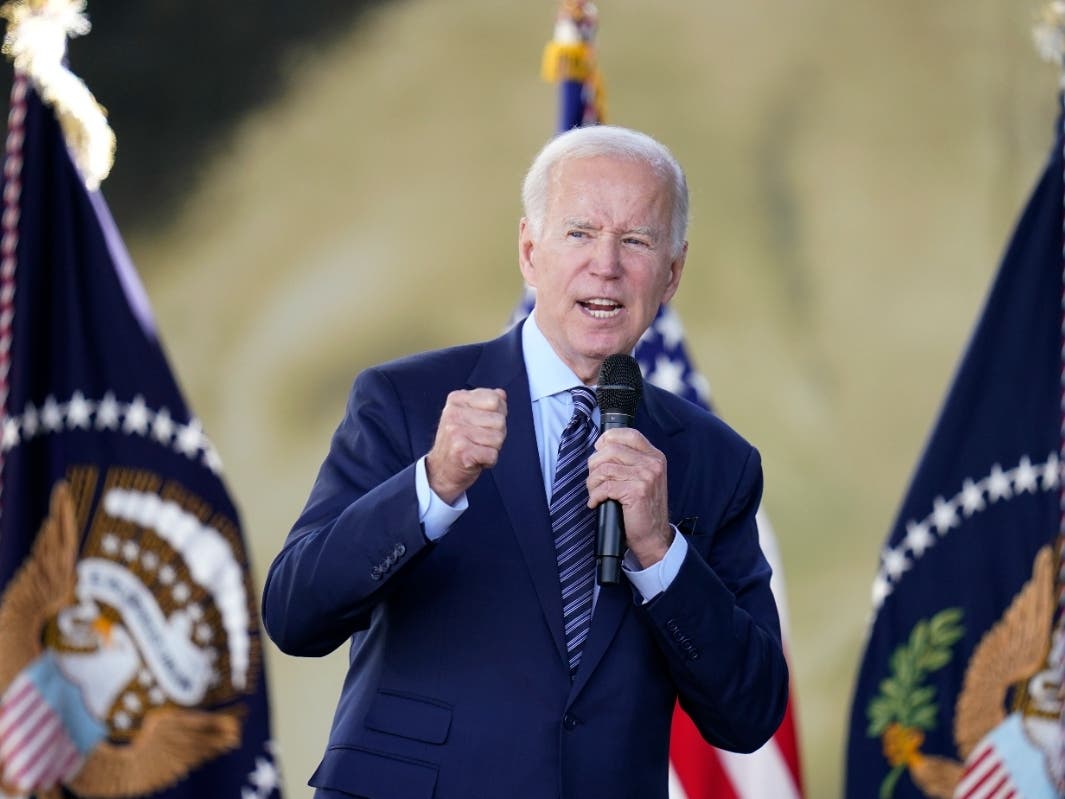 President Joe Biden speaks about the CHIPS and Science Act, a measure intended to boost the semiconductor industry and scientific research, at communications company ViaSat, Friday, Nov. 4, 2022, in Carlsbad, Calif. 