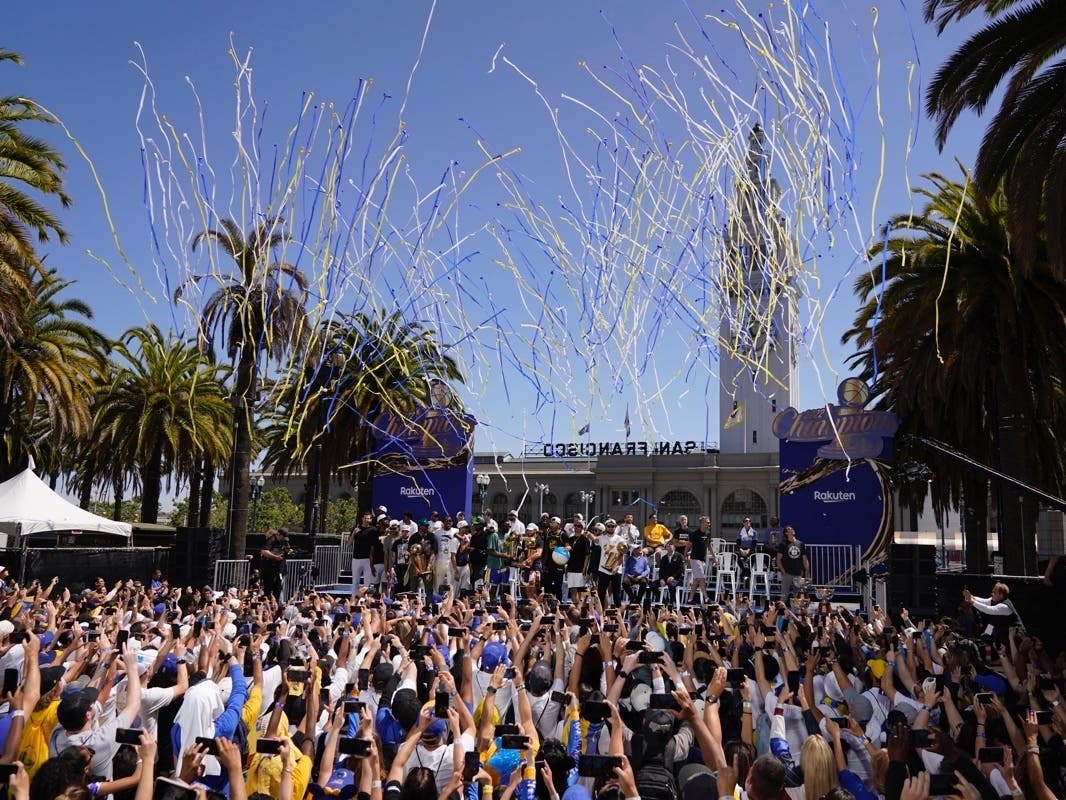 Warriors victory celebration in San Francisco on Monday, June 20, 2022.