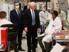 Vice President Mike Pence visits the molecular testing lab at Mayo Clinic Tuesday, April 28, 2020, in Rochester, Minn.