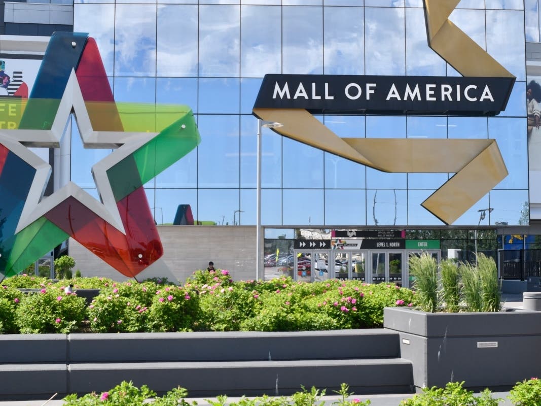 A visitor leaves the Mall of America, Thursday, June 11, 2020 in Bloomington, Minnesota. 