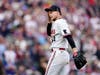 Minnesota Twins pitcher Sonny Gray reacts on the mound during the third inning of Game 2 of an AL wild-card baseball playoff series against the Toronto Blue Jays Wednesday, Oct. 4, 2023, in Minneapolis.