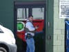 A federal officer stands outside the Mako Child Care Center in Minneapolis, Minn., Tuesday, April 28, 2026. 