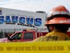 First responders standby for any injured students after a gunman opened fire at Saugus High School on Thursday, Nov. 14, 2019, in Santa Clarita, Calif. 
