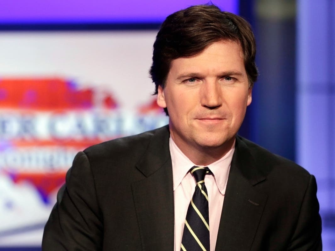 Tucker Carlson, host of "Tucker Carlson Tonight," poses for photos in a Fox News Channel studio on March 2, 2017, in New York.