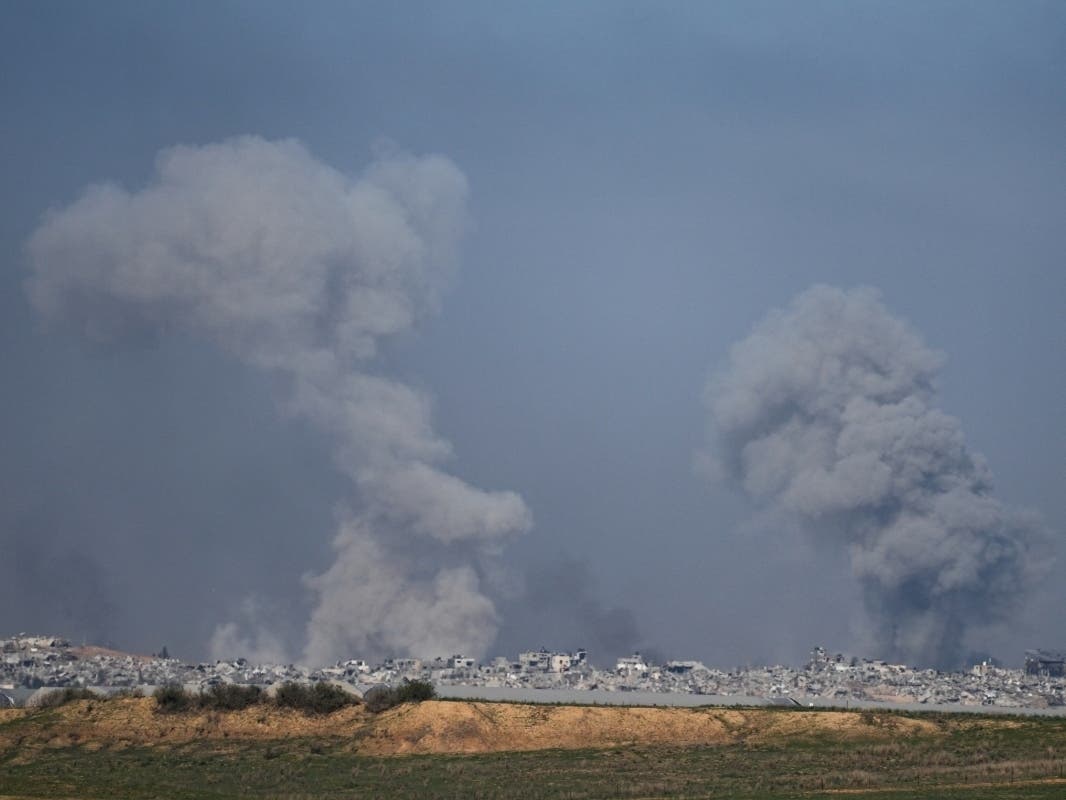 Smoke rises following an Israeli bombardment in the Gaza Strip, as seen from southern Israel, Wednesday, Dec. 20, 2023.