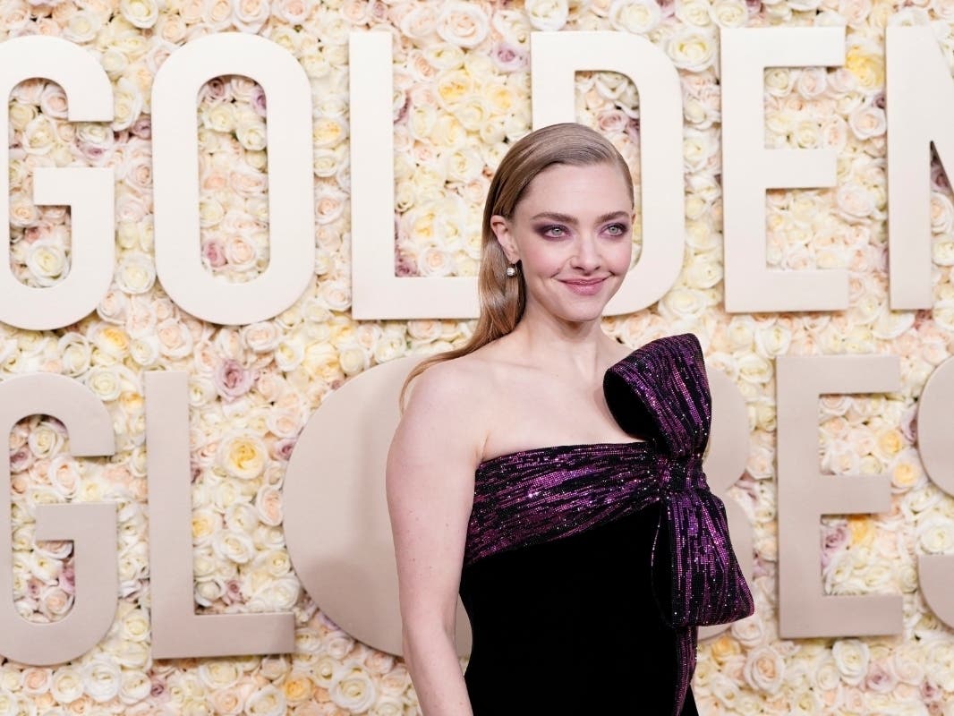 Amanda Seyfried arrives at the 81st Golden Globe Awards on Sunday, Jan. 7, 2024, at the Beverly Hilton in Beverly Hills, Calif.