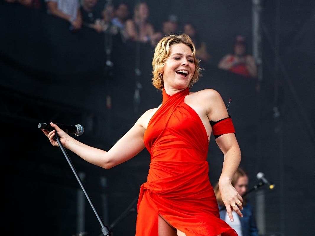 Maggie Rogers performs on day three of the Lollapalooza Music Festival on Saturday, Aug. 5, 2023, at Grant Park in Chicago.