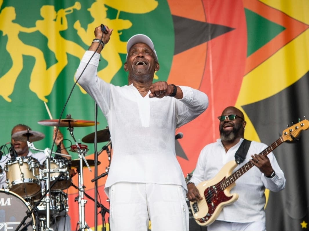 Frankie Beverly performs at the New Orleans Jazz and Heritage Festival, on Sunday, May 8, 2022, in New Orleans.
